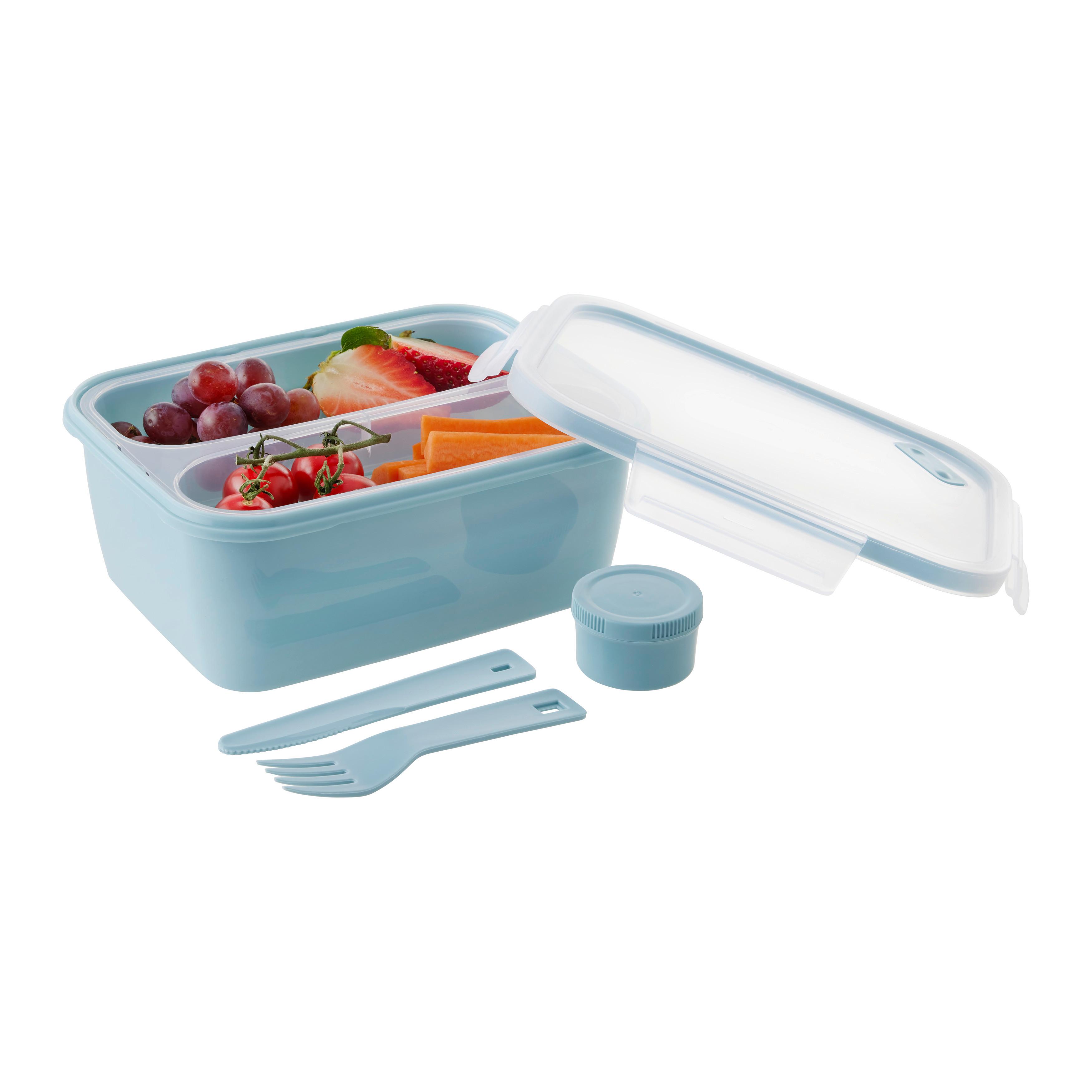 LUNCHBOX RIZZI - transparent/pastellblå, Klassisk, plast (21/16,5/8,8cm) - Mömax