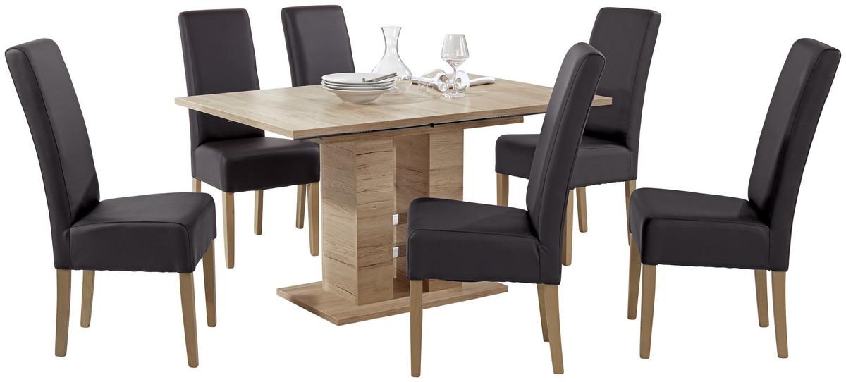 Raztegljiva Miza Helena, Barva Hrasta, 140-220 X 90 Cm - barve hrasta, Konvencionalno, leseni material (140-220/76/90cm) - Mömax