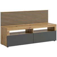 Lowboard Okai ca. 160x90 cm Eiche/Grau - Anthrazit, KONVENTIONELL, Holzwerkstoff/Kunststoff (160/90/45cm) - MID.YOU