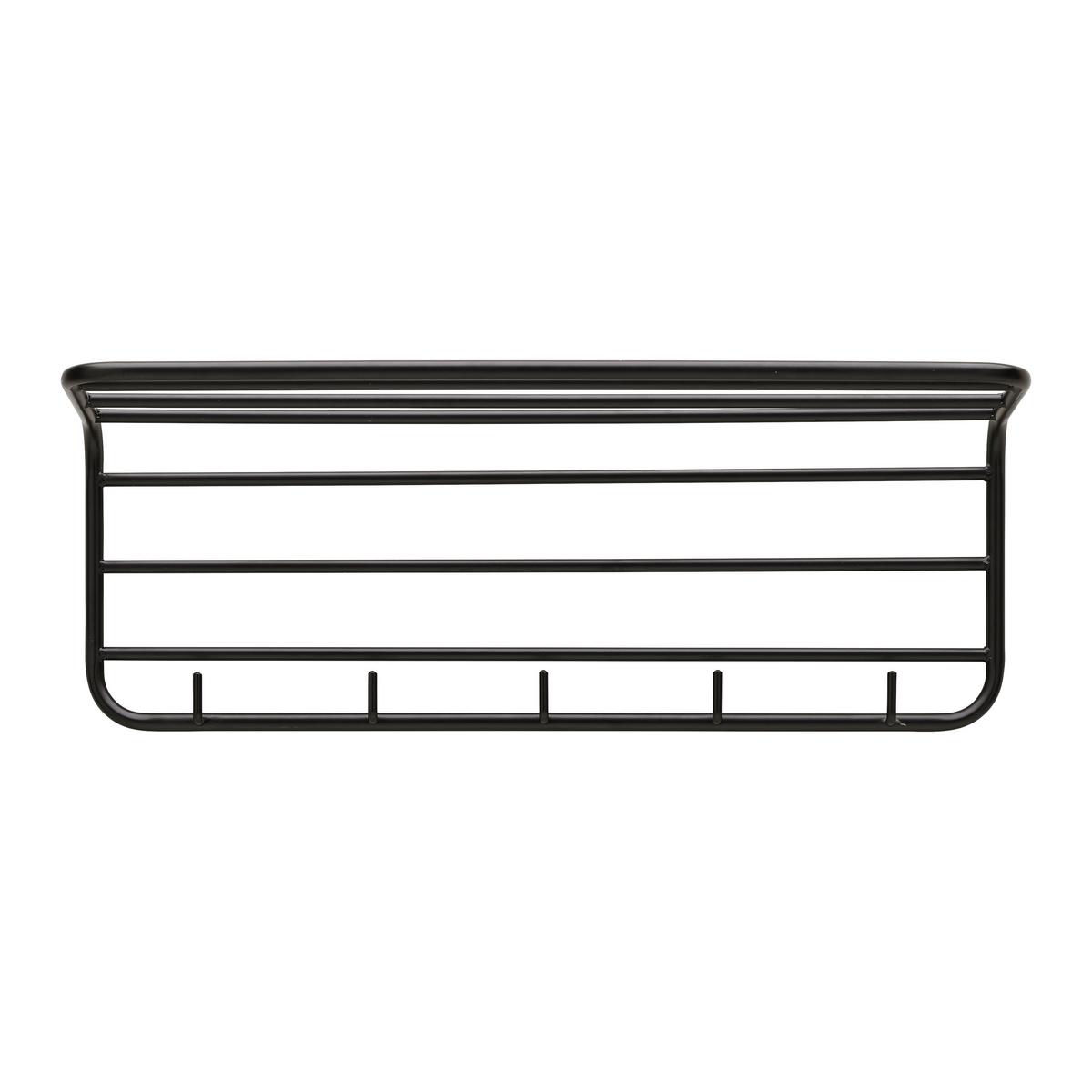 Wandgarderobe Pipe Schwarz - Schwarz, MODERN, Metall (80/28/28cm) - Mömax