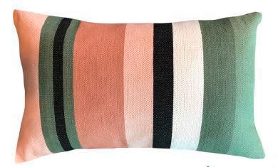Zierkissen Chris in Multicolor ca. 40x60cm - Schwarz/Rosa, MODERN, Textil (40/60cm) - Premium Living