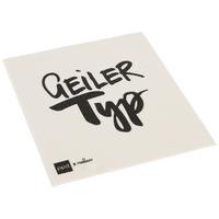 Schwammtuch Peter in Schwarz/Weiß ca. 20x17cm - Schwarz/Weiß, Textil (20/17cm)