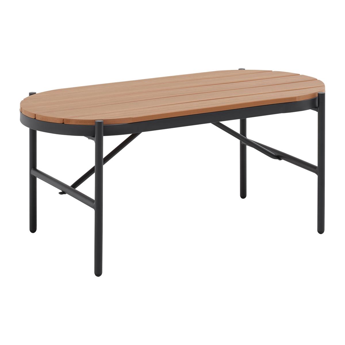 Garnitură grădină Zophia - gri închis/culoare natur, Modern, plastic/sticlă (294/68/77cm) - Bessagi Garden