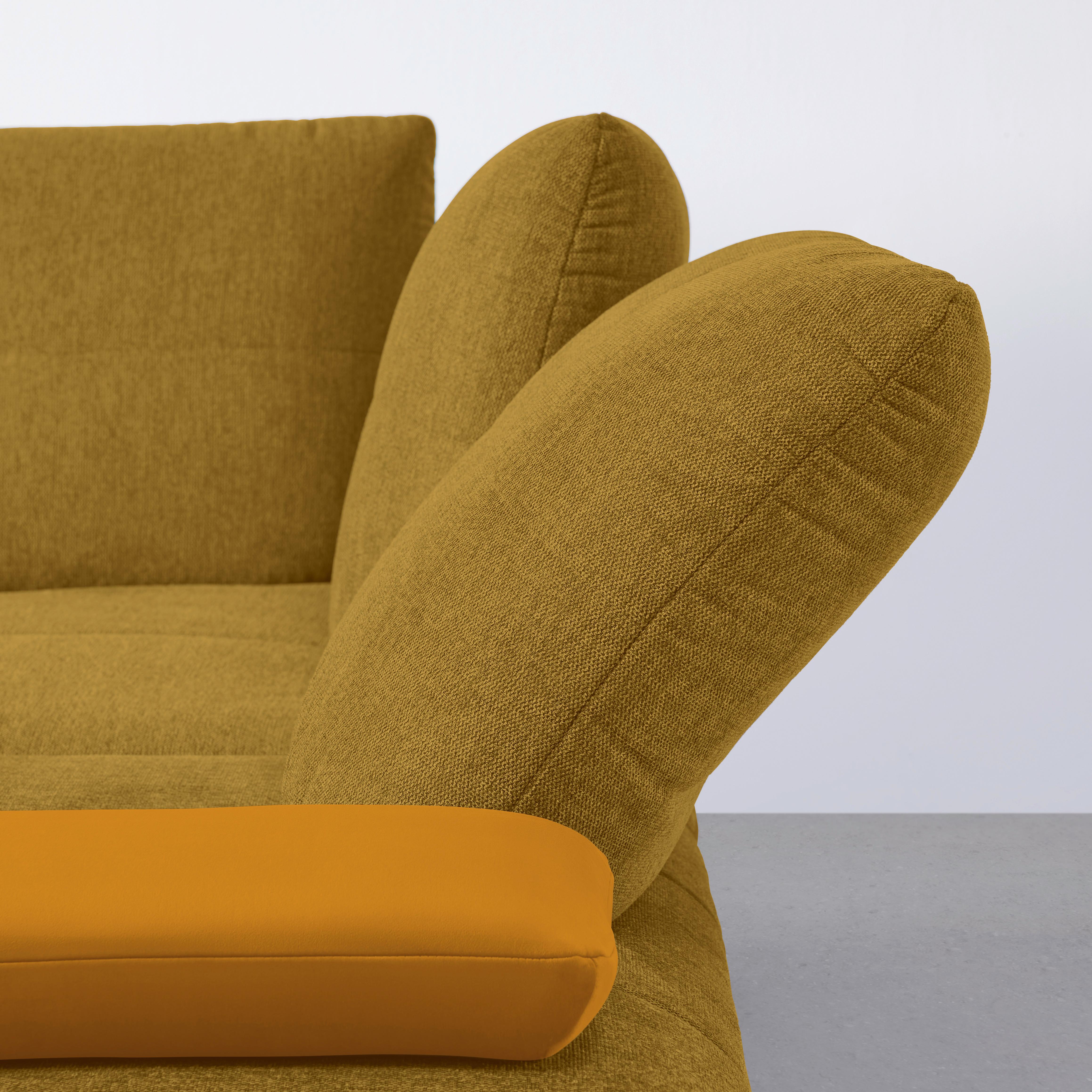 Wohnlandschaft Trendy Senfgelb - Senfgelb/Goldfarben, MODERN, Holzwerkstoff/Textil (310/93/250cm) - Premium Living