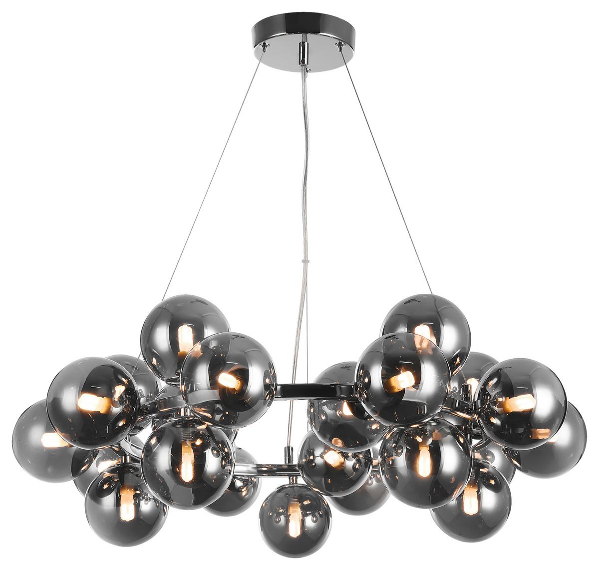 Pendelleuchte Dallas Chromfarben max. 28 Watt - Chromfarben, Trend, Glas/Metall (69/23,8/69cm) - MAYTONI