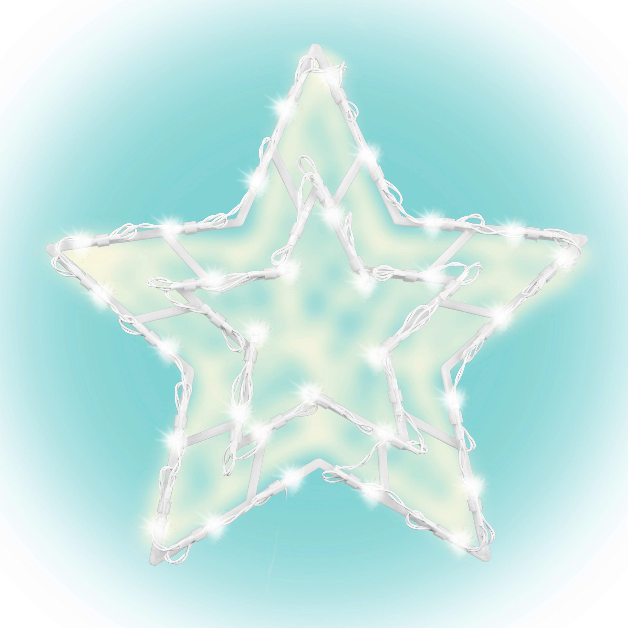 LED Karácsonyi Ablakdísz Star Kid 503 B/ww - fehér, Basics, műanyag/fém (33/41/2cm)