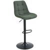 TABOURET DE BAR NINO - vert/noir, MODERN, métal/textile (46cm) - Mömax