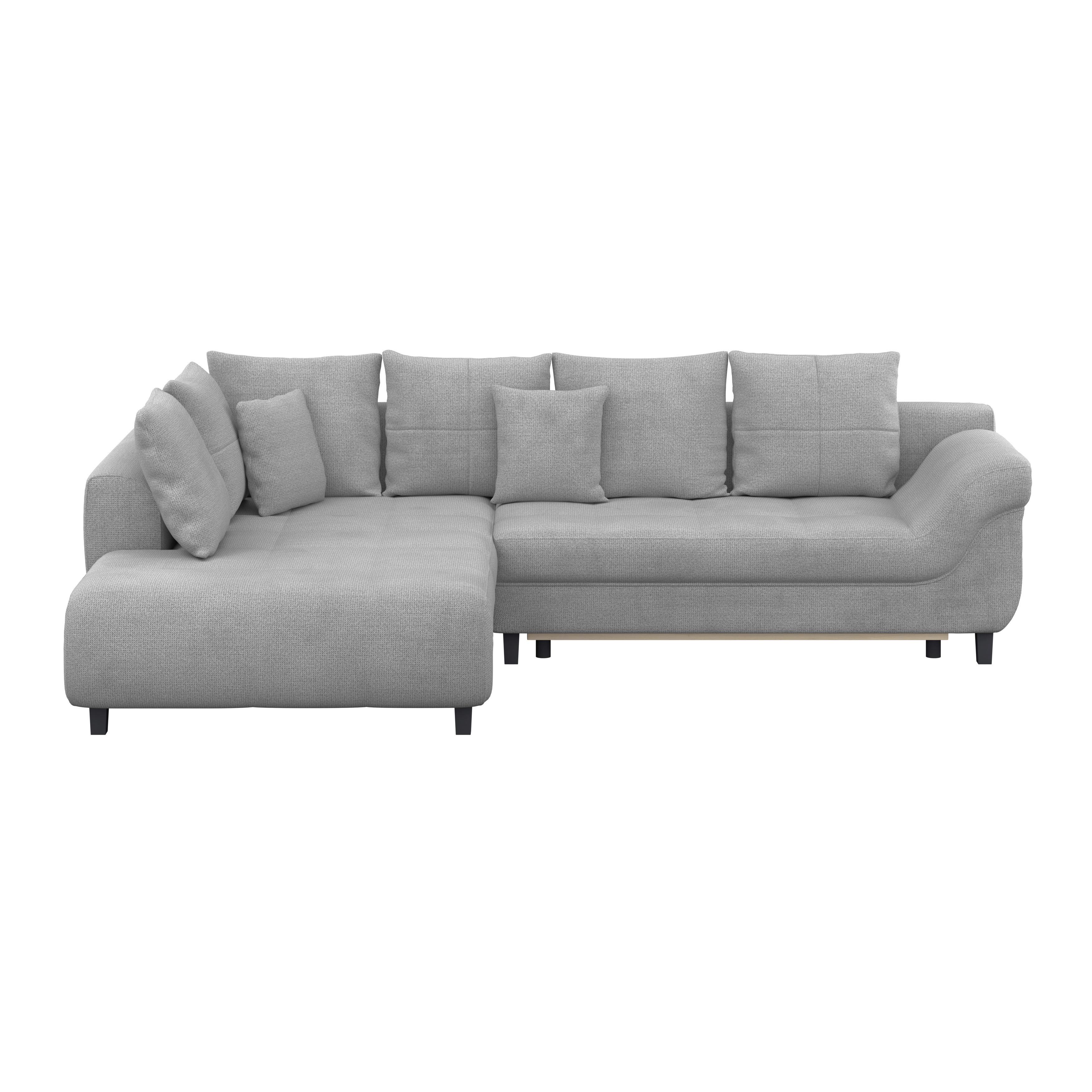 Kutna Garnitura Mendoza - plavkastosiva/crna, Konvencionalno, tekstil (197/309cm) - Modern Living