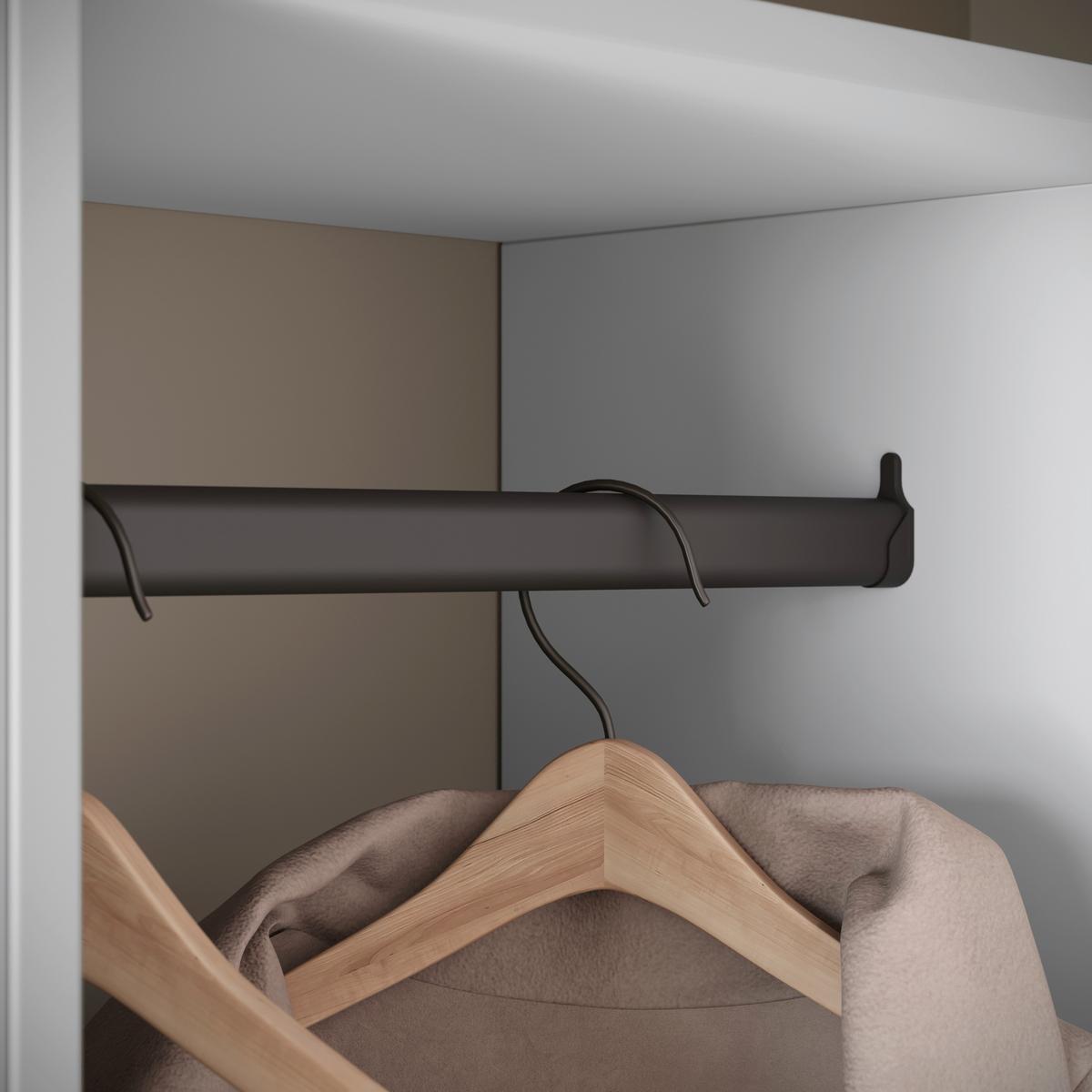 Garderobe Dino ca. 90x190 cm Weiß - Weiß, Trend, Holzwerkstoff (90/190/33cm) - MID.YOU