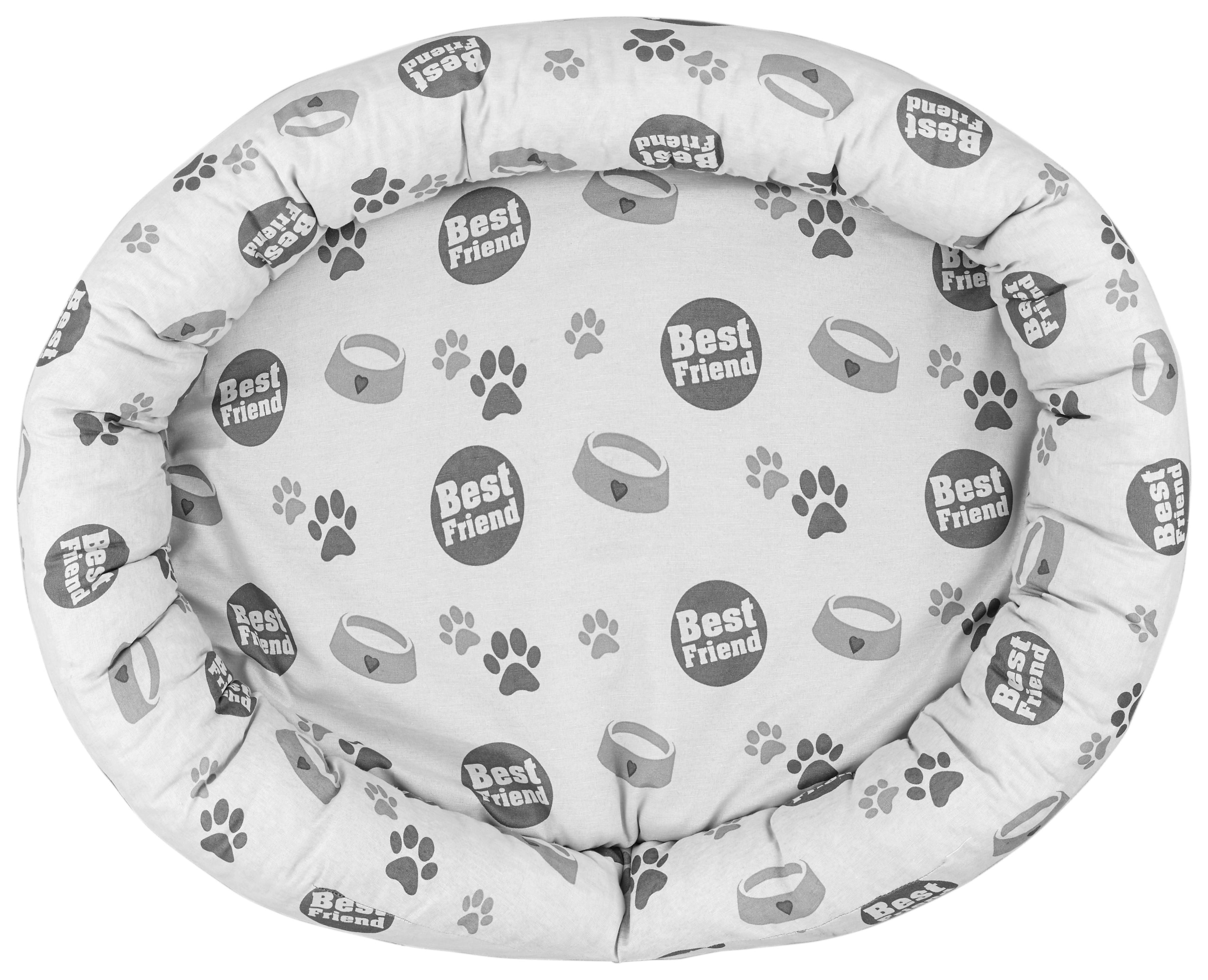 Haustierkissen Basti Medium Hellgrau - Hellgrau, Textil (60/78cm)