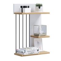 Wandboard Dolira - Weiss/Eichefarben, Design, Holzwerkstoff (40/60/19cm) - Livetastic