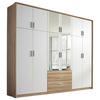 Ormar S Klasičnim Vratima Hildesheim - bijela/prozirno, Design, staklo/drvni materijal (275/231/56cm) - Modern Living