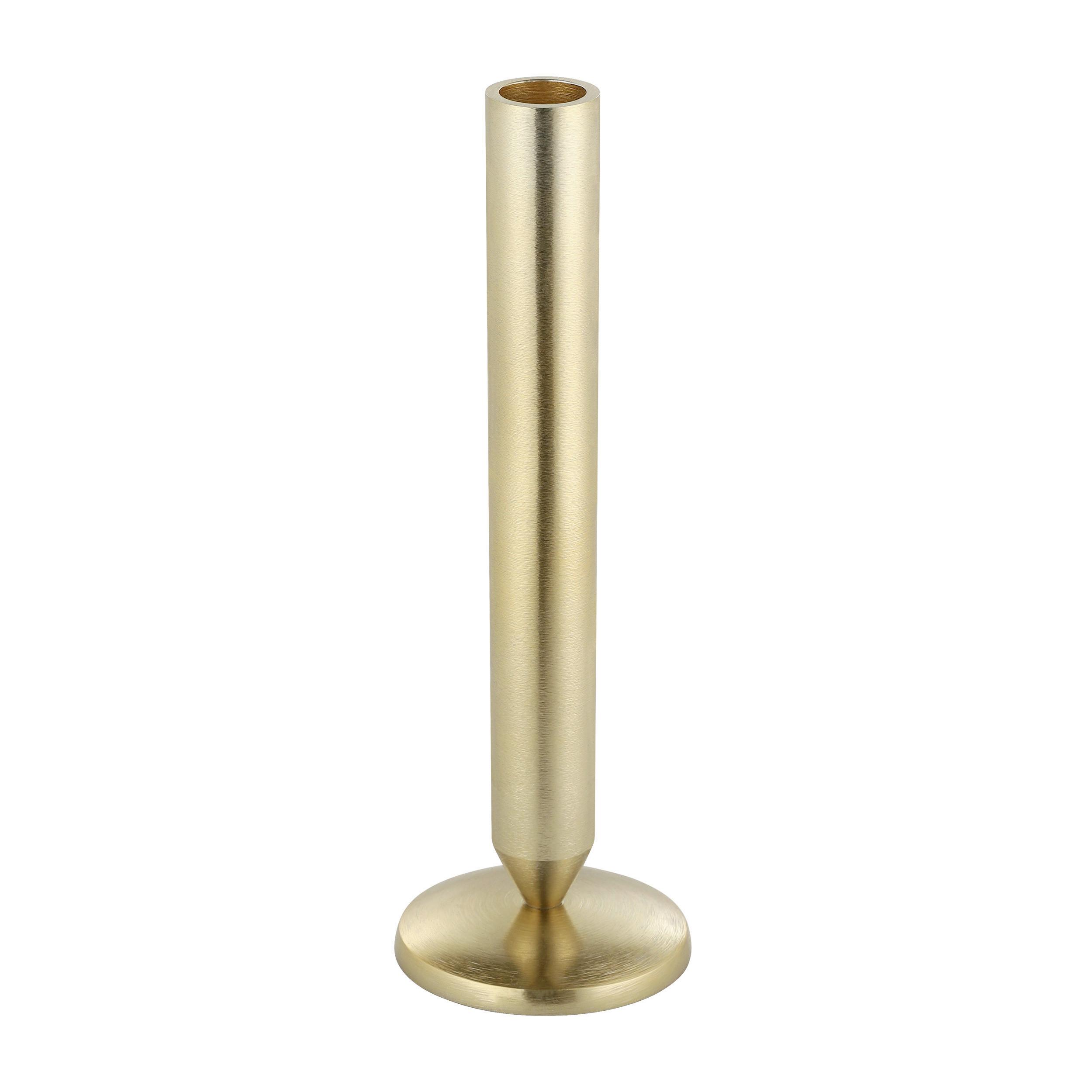 Stabkerzenhalter Jellioce Messingfarben - Messingfarben, LIFESTYLE, Metall (8/23cm)