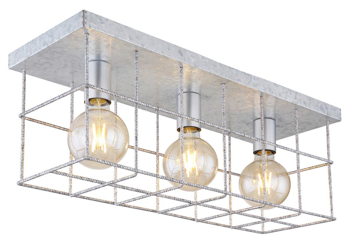 Stropna Svjetiljka Boja Cinka - boje cinka, Design, metal (60/20/25,8cm) - Globo