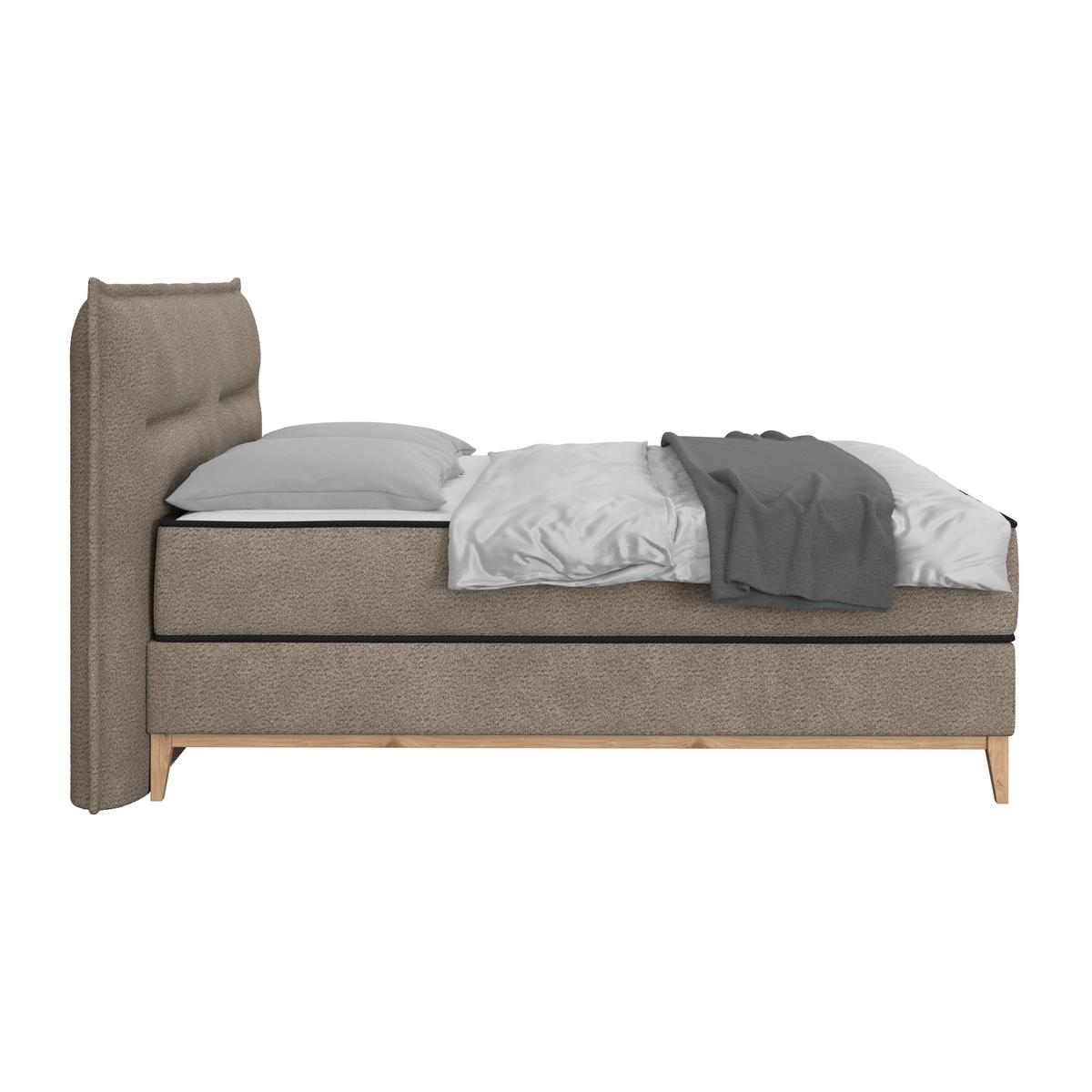 Pat box SMILE - taupe, Konventionell, lemn/metal (180/200cm) - Premium Living