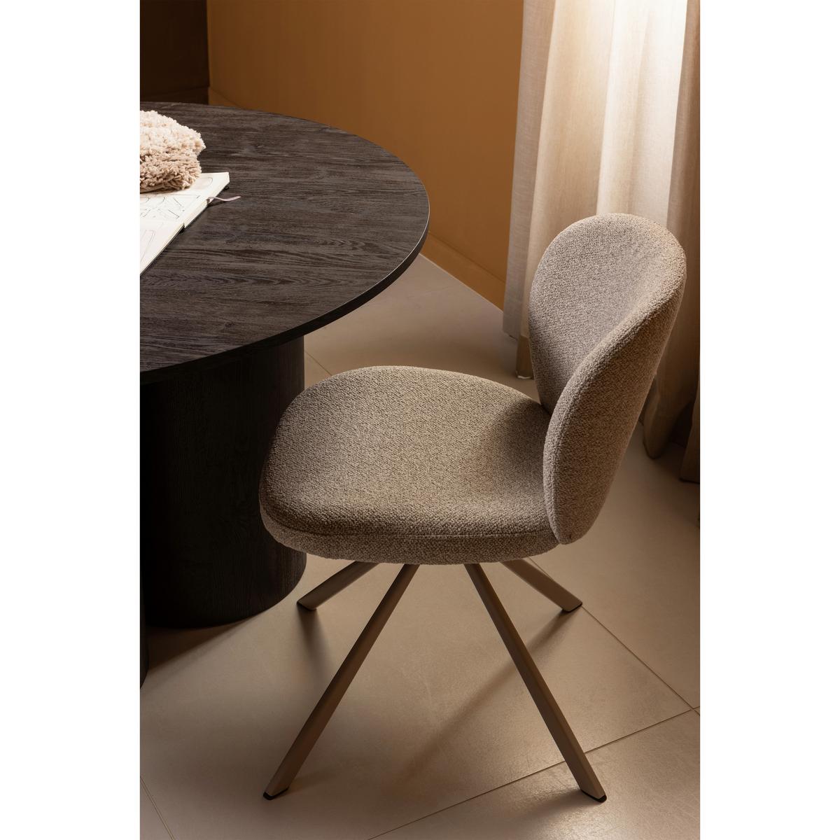 Stuhl-Set Femke 2er-Set Naturfarben - Naturfarben, Design, Textil/Metall (58/80/65cm) - Livetastic