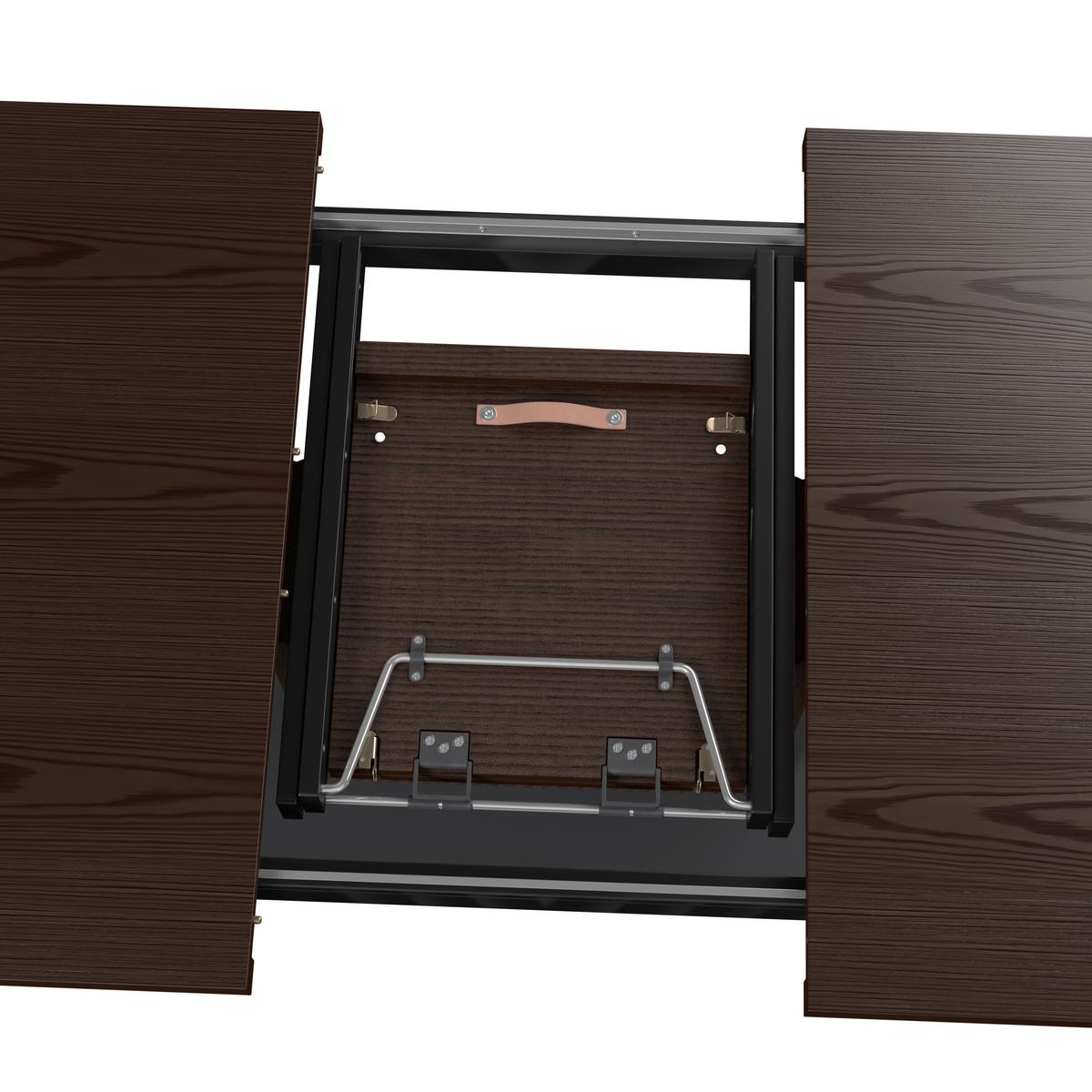 Kihúzható Asztal Diószín Amado - fekete/diószínű, Modern, faalapú anyag/fa (160-200/90/76cm) - Bessagi Home