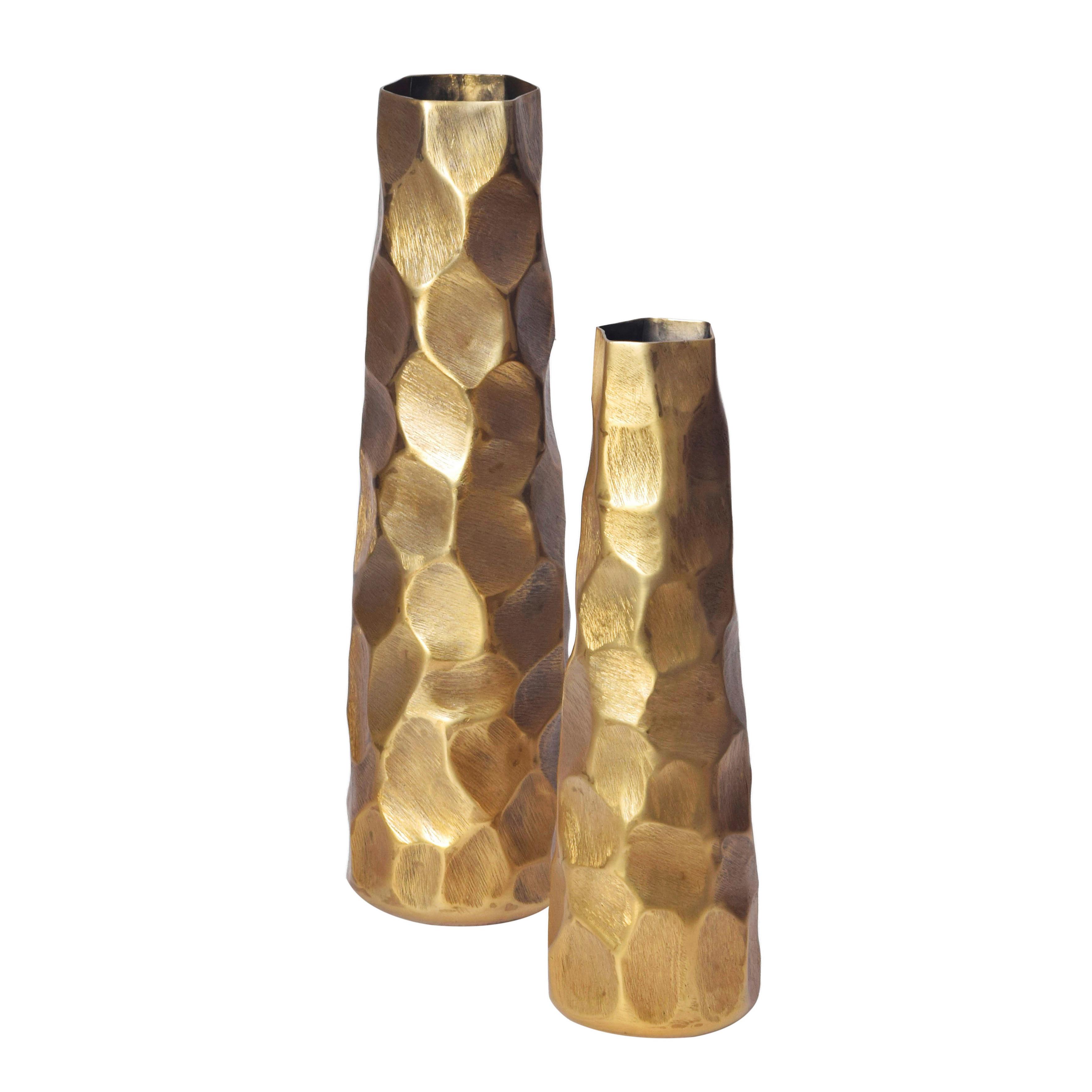 DEKOVASE DEKOVASE 2ER SET GOLD - Goldfarben, Design, Metall (15/48,5/15cm) - Livetastic