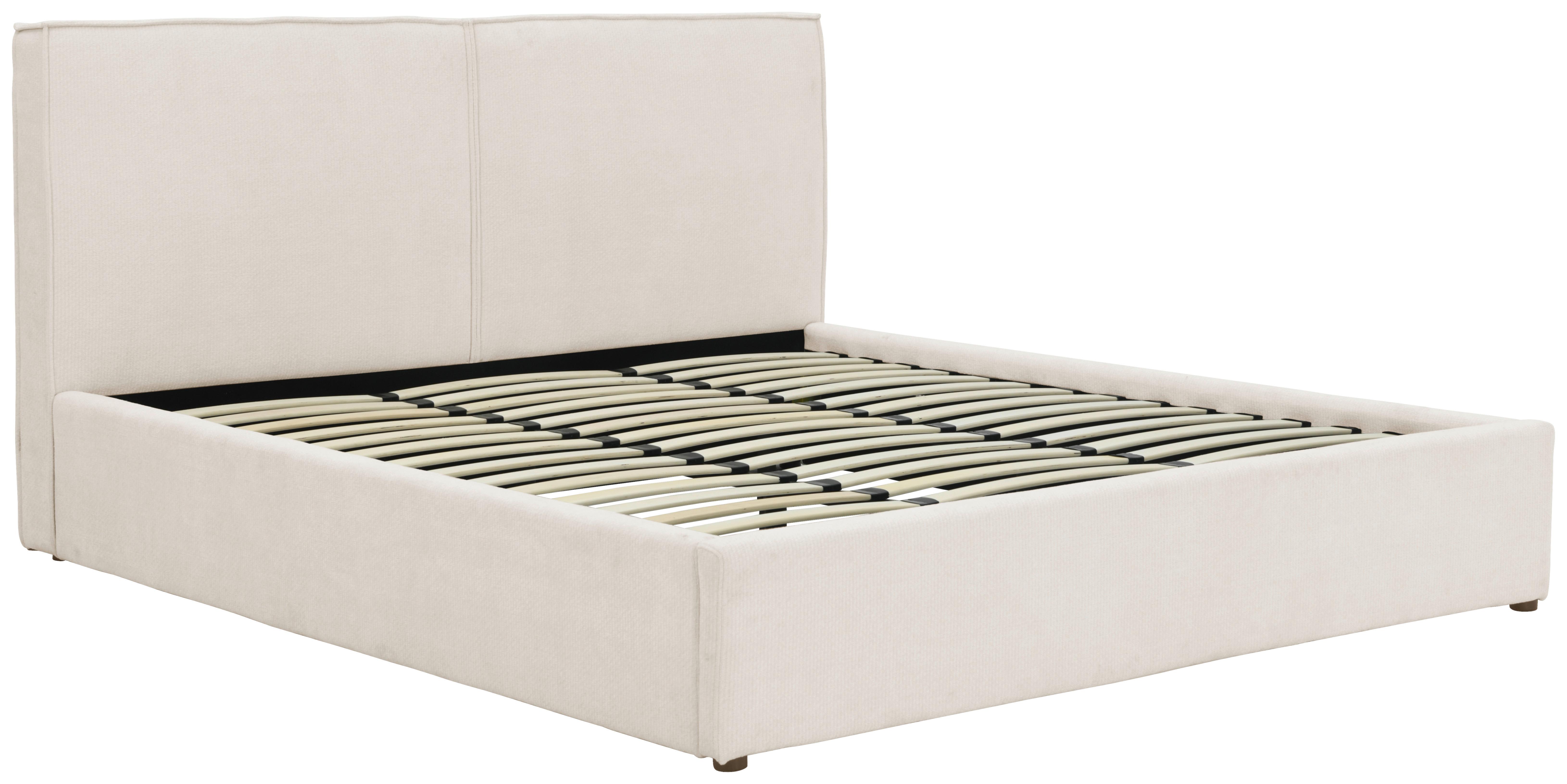 Oblazinjena Postelja Lino, Bež, 180x200cm - črna/barve hrasta, Design, kovina/umetna masa (195/105/222cm) - Livetastic