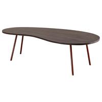 Couchtisch "Jai" ca. 122x63 cm, aus Akazie - Dunkelgrau/Kupferfarben, Design, Holz/Metall (122/63/34,5cm) - MID.YOU