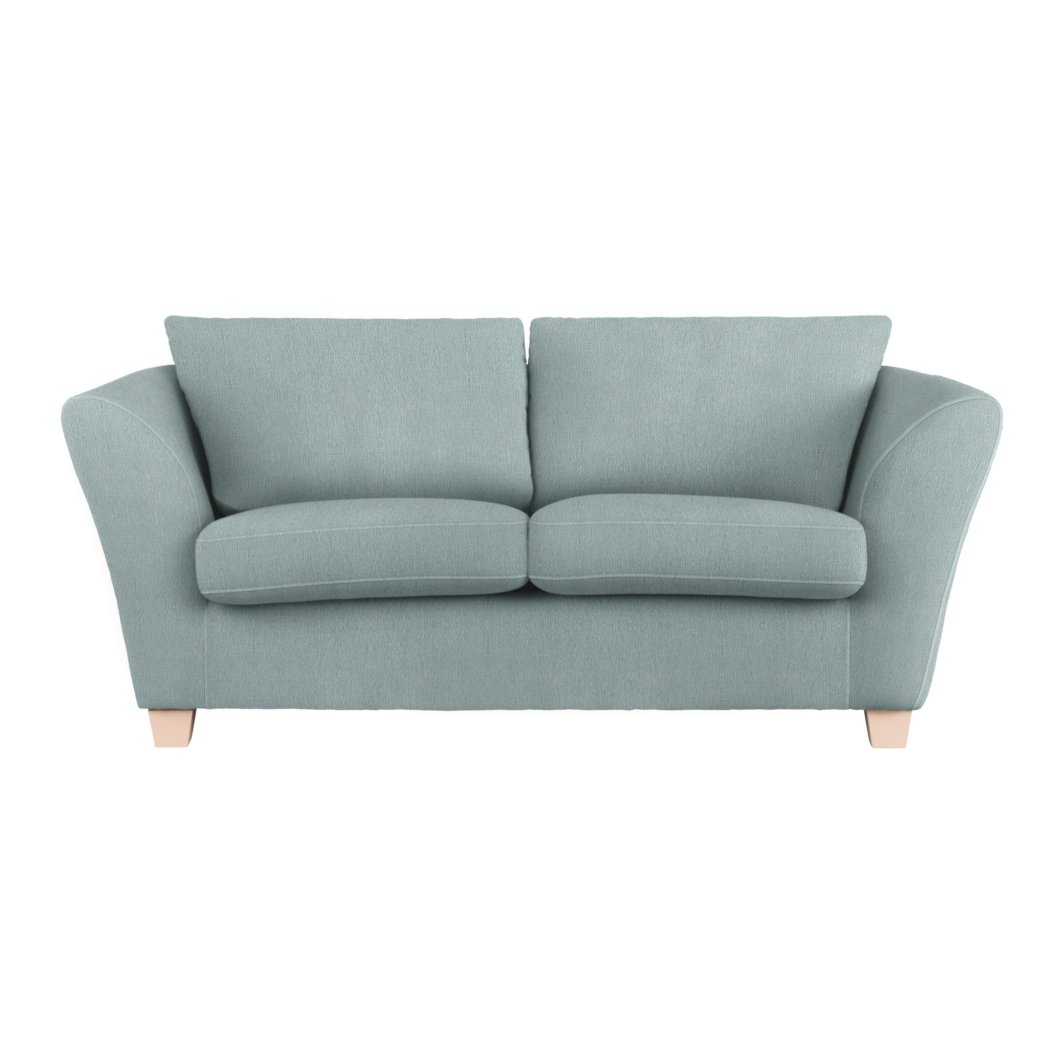 2-Sitzer-Sofa Devado Petrol - Petrol/Naturfarben, Holz/Textil (190/70-85/95cm) - Mömax