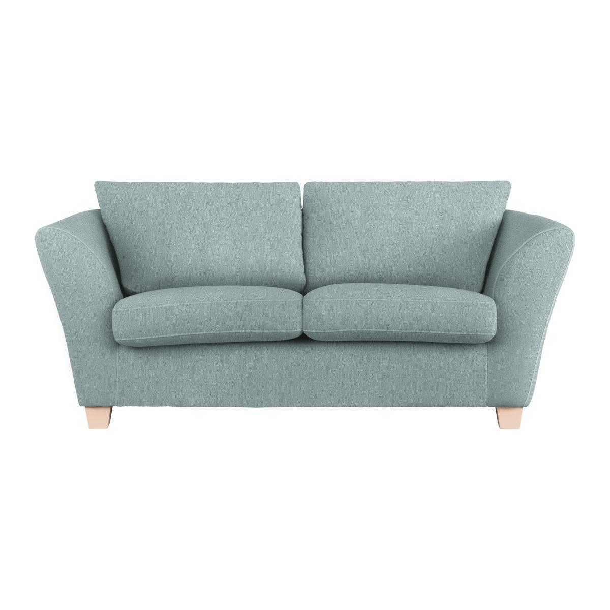 2-Sitzer-Sofa Devado Petrol - Petrol/Naturfarben, Holz/Textil (190/70-85/95cm) - Mömax