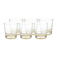 KOMPLET SZKŁA STOŁOWEGO ADORNO - kolor złoty, Modern, szkło (400ml) - Bessagi Home