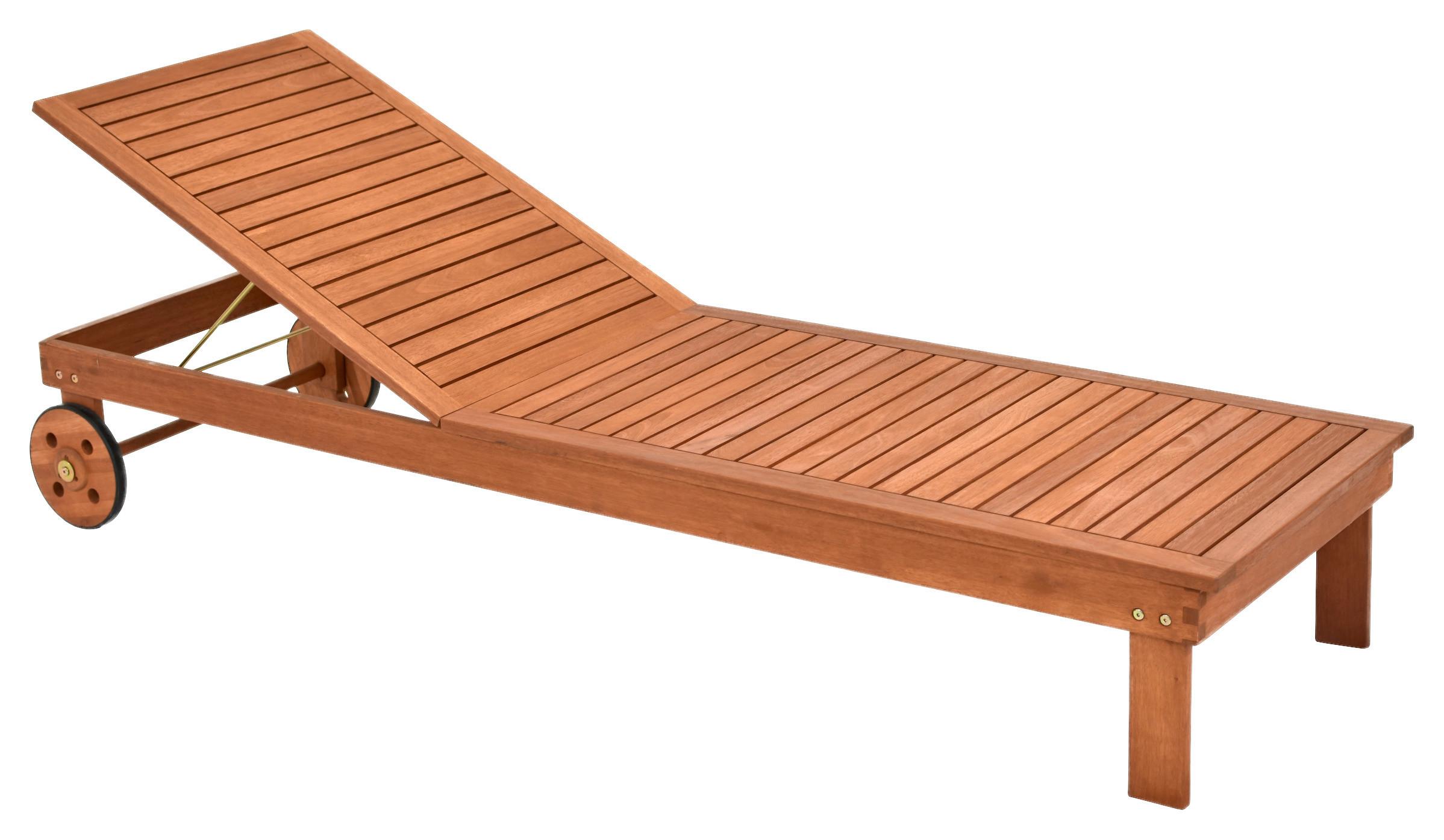 Vrtni Ležalnik Genf, Blazina, Masivno - zelena/bež, Moderno, tekstil/les - Gardenson