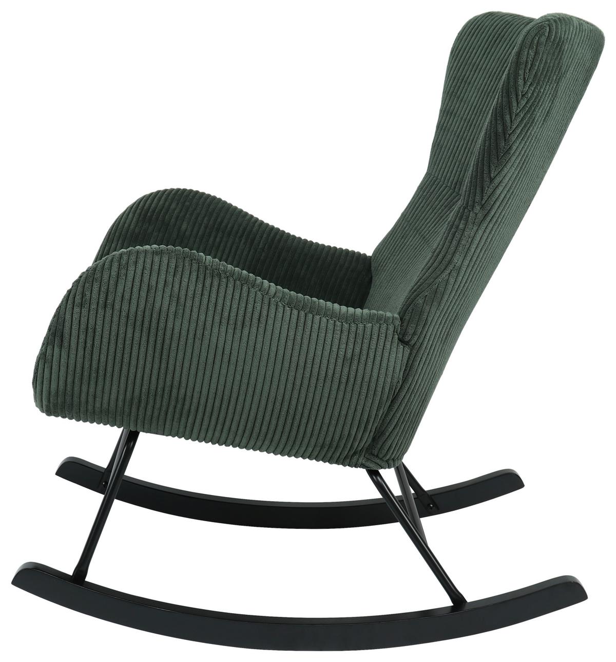 Gugalni Fotelj Granny, Zelena - črna/zelena, Moderno, kovina/tekstil (67/92/85cm)