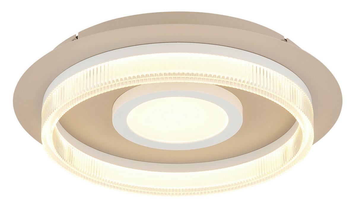 Led-deckenleuchte 48046d1 Zara - Sandfarben/Weiss, Design, Kunststoff/Metall (40/8,5cm) - Globo