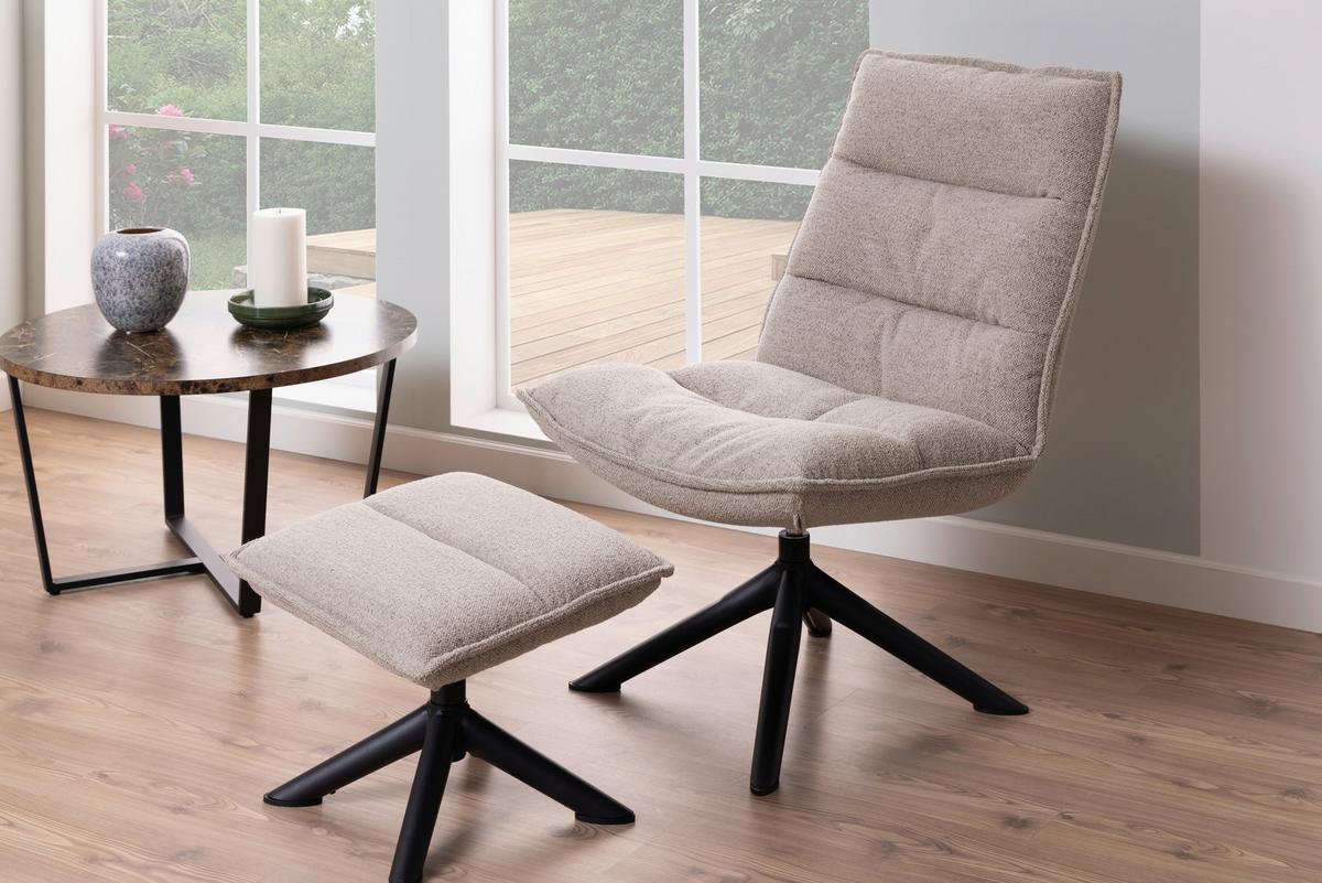 STOLIK KAWOWY AMBLE - czarny/brązowy, Trend, materiał drewnopochodny/metal (77/77/44cm) - MID.YOU