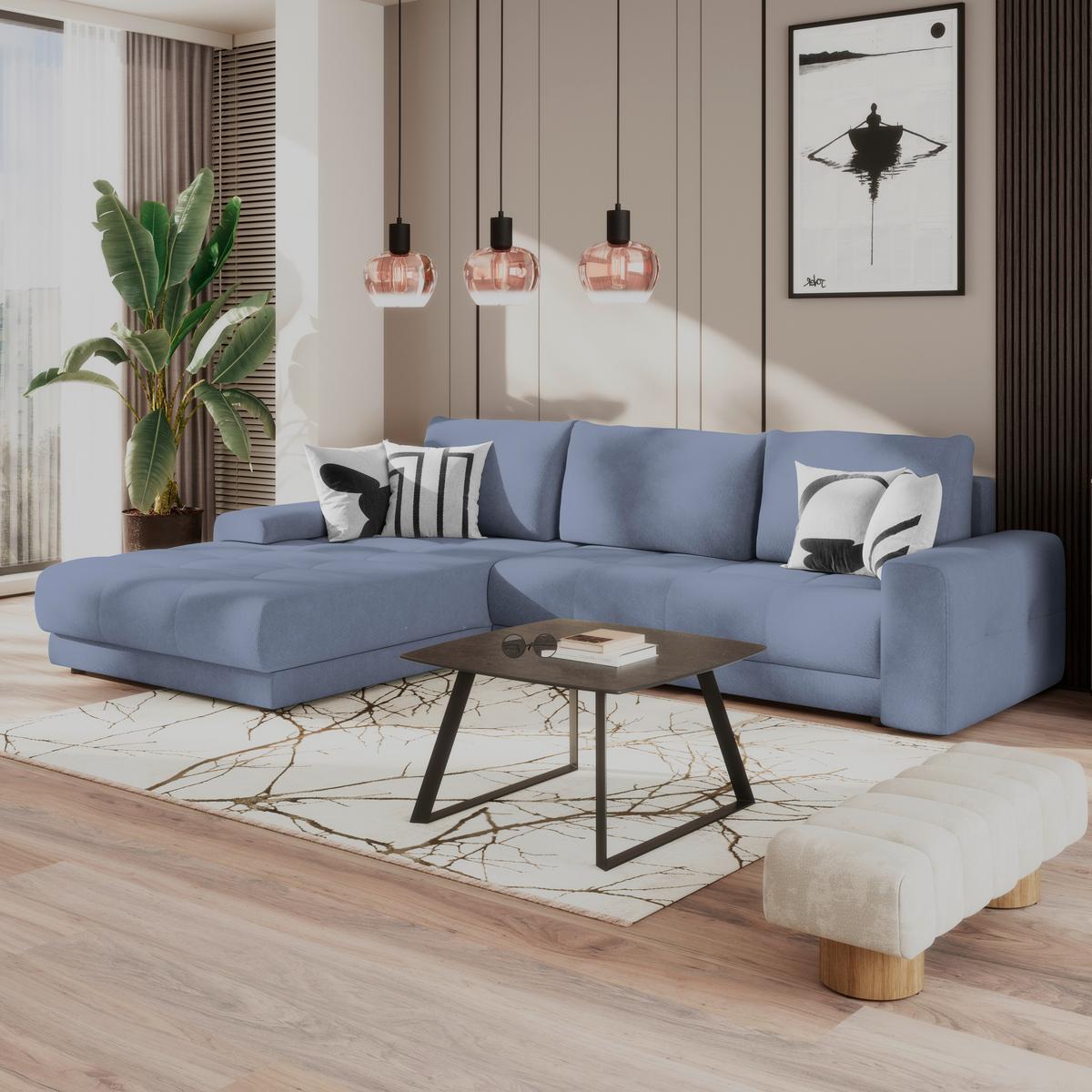 COLțAR ADRIA - albastru, Trend, textil (213/308cm) - Luca Bessoni