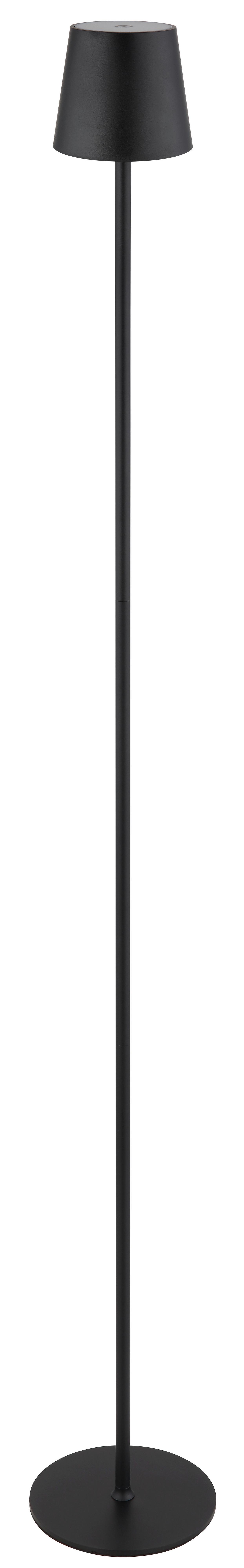 Akku-Stehleuchte Vannie Opal/Schwarz max. 3 Watt - Opal/Schwarz, Basics, Kunststoff/Textil (16/120cm) - Globo