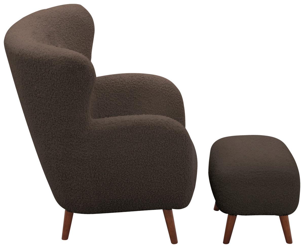 Fotelj Savoy, Rjava - rjava/barve kostanja, Design, kovina/tekstil (90/98/88cm) - Livetastic