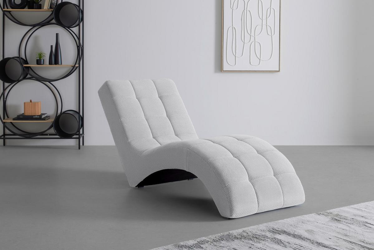 Fotoliu sezlong de relaxare LAGUNA - alb, Modern, textil (68/80/167cm) - Mömax