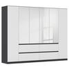 DULAP  USI ROTATIVE MAINZ - argintiu/alb, Basics, material pe bază de lemn (271/210/54cm) - Modern Living