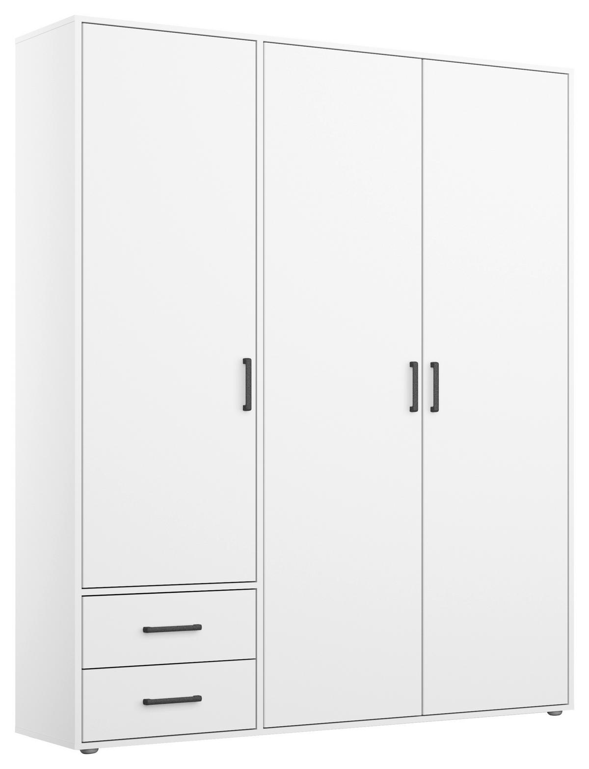 DULAP USI ROTATIVE VOYAGER - alb, Modern, material pe bază de lemn (140/194/53cm) - Modern Living