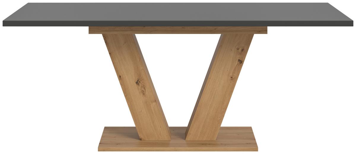 Ausziehtisch Marlon Grau ca. 150-190x90x76 cm - Eiche Artisan/Grau, Trend, Holzwerkstoff (150-190/90/76cm)