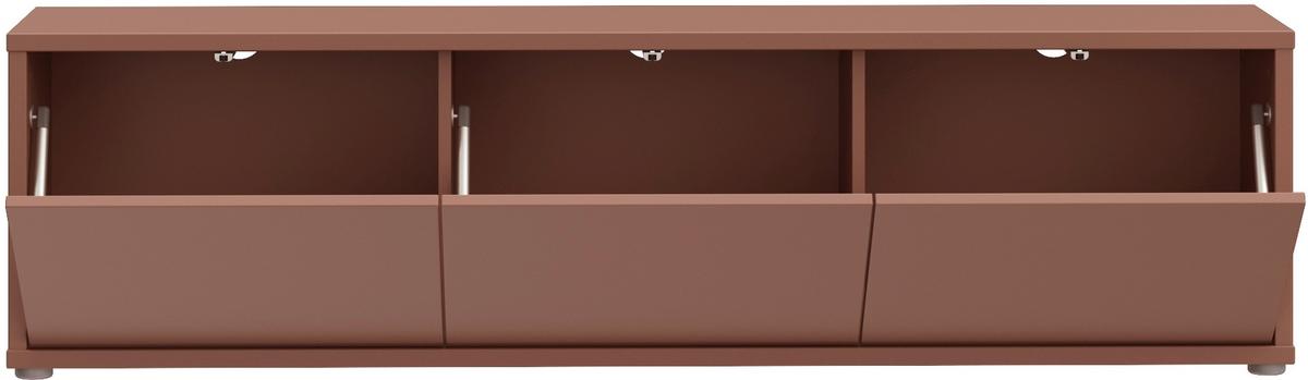 Nizka Omarica Alice, Terakota - siva/terakota, Moderno, umetna masa/leseni material (154,2/42,5/34,9cm) - Carryhome