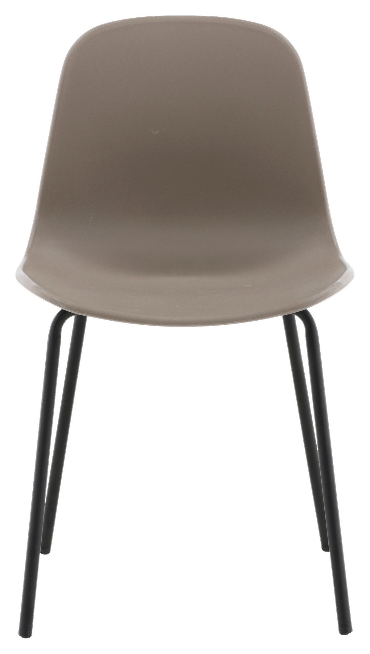 STUHL-SET ARCTIC - Greige/Schwarz, Design, Kunststoff/Metall (49/82/48cm) - Livetastic