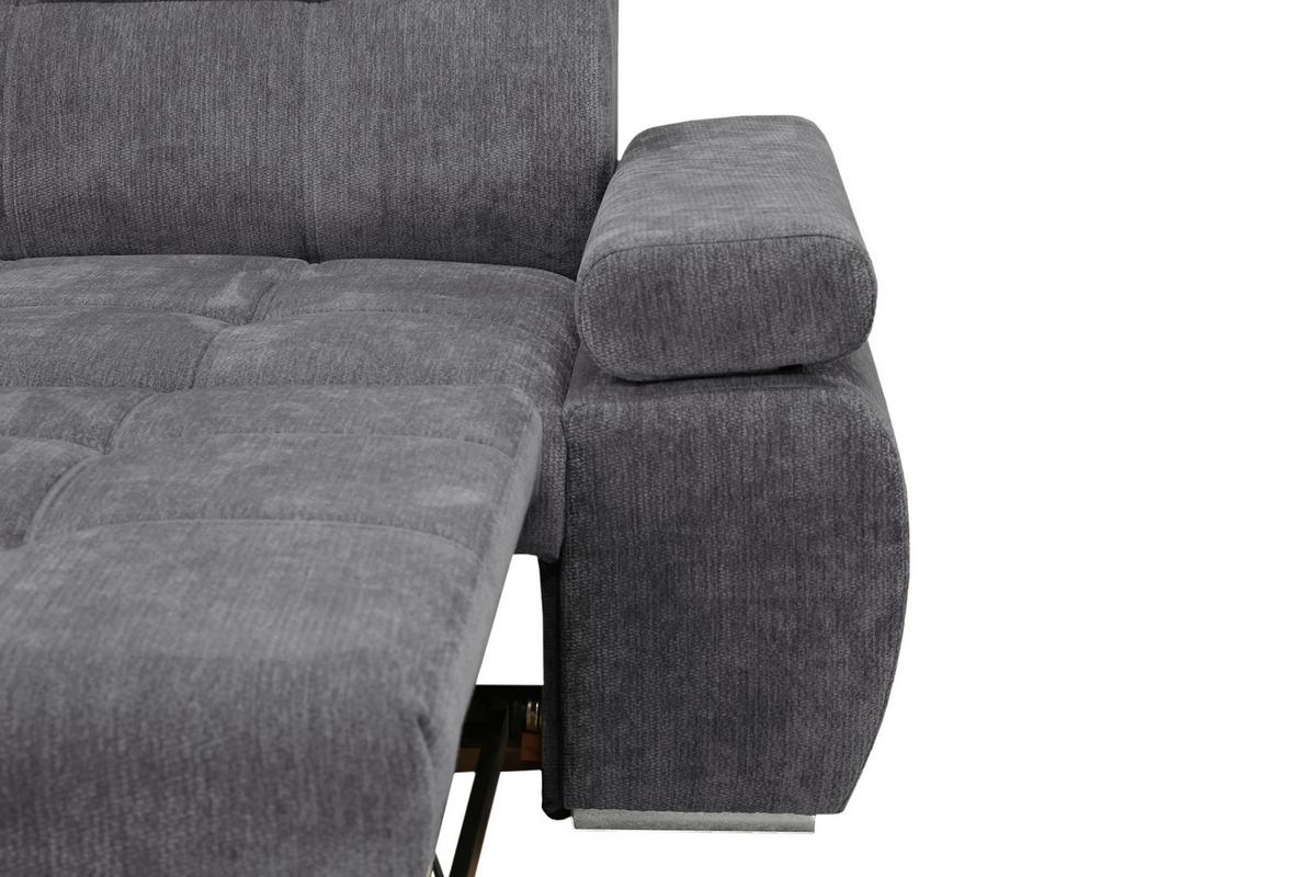 Colțar Vegas - gri închis, Design, lemn/textil (173/294cm) - Modern Living