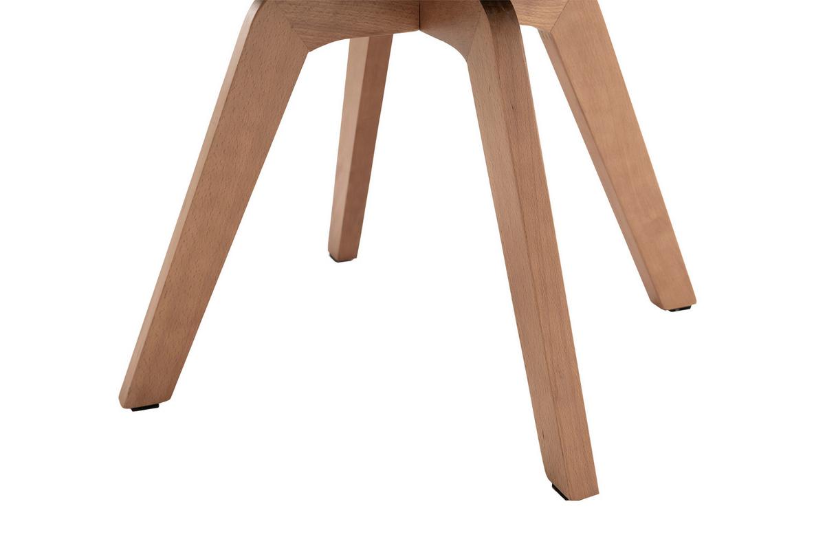 STUHL-SET TONY - Buchefarben/Hellgrau, MODERN, Holz/Textil (57/89/61cm) - MID.YOU