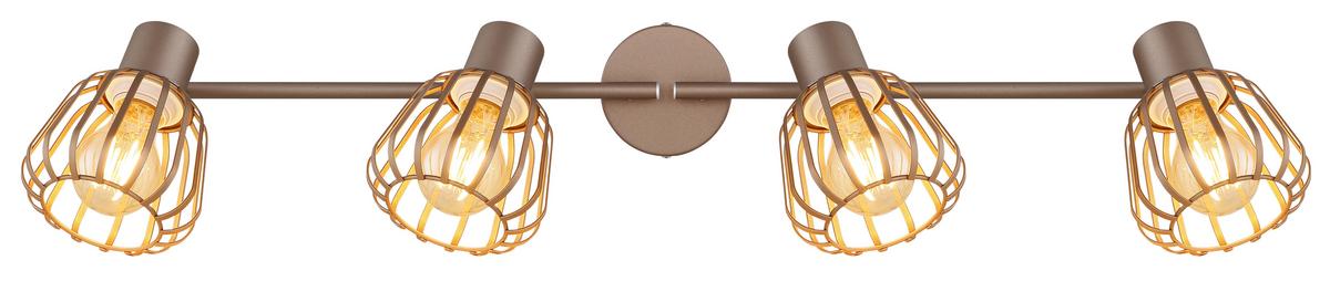 Reflektor Olin 54663-4 Olin - boje kroma/smeđa, Design, metal (80/12,5/17,5cm) - Globo
