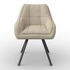 STOL MED ARMSTÖD BILLY - svart/cremefärgad, Modern, metall/trä (64/87/67cm) - Bessagi Home