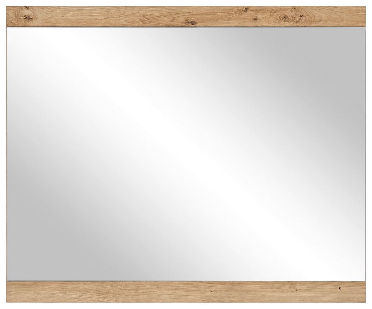 LUSTRO ŚCIENNE MILAN - dąb artisan, Natur, materiał drewnopochodny/szkło (85/70/2cm) - MID.YOU