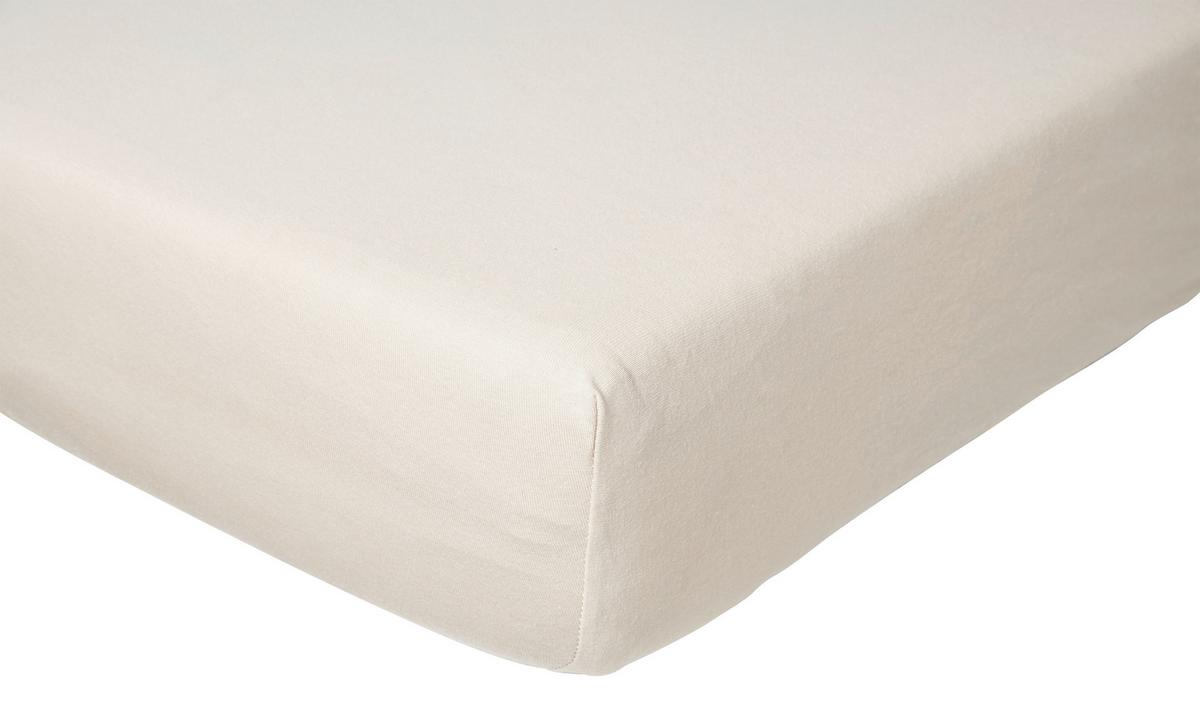 Fixleintuch Bio Greta in Beige ca. 100x200cm - Beige, Modern, Textil (200/100/30cm) - ecoTree
