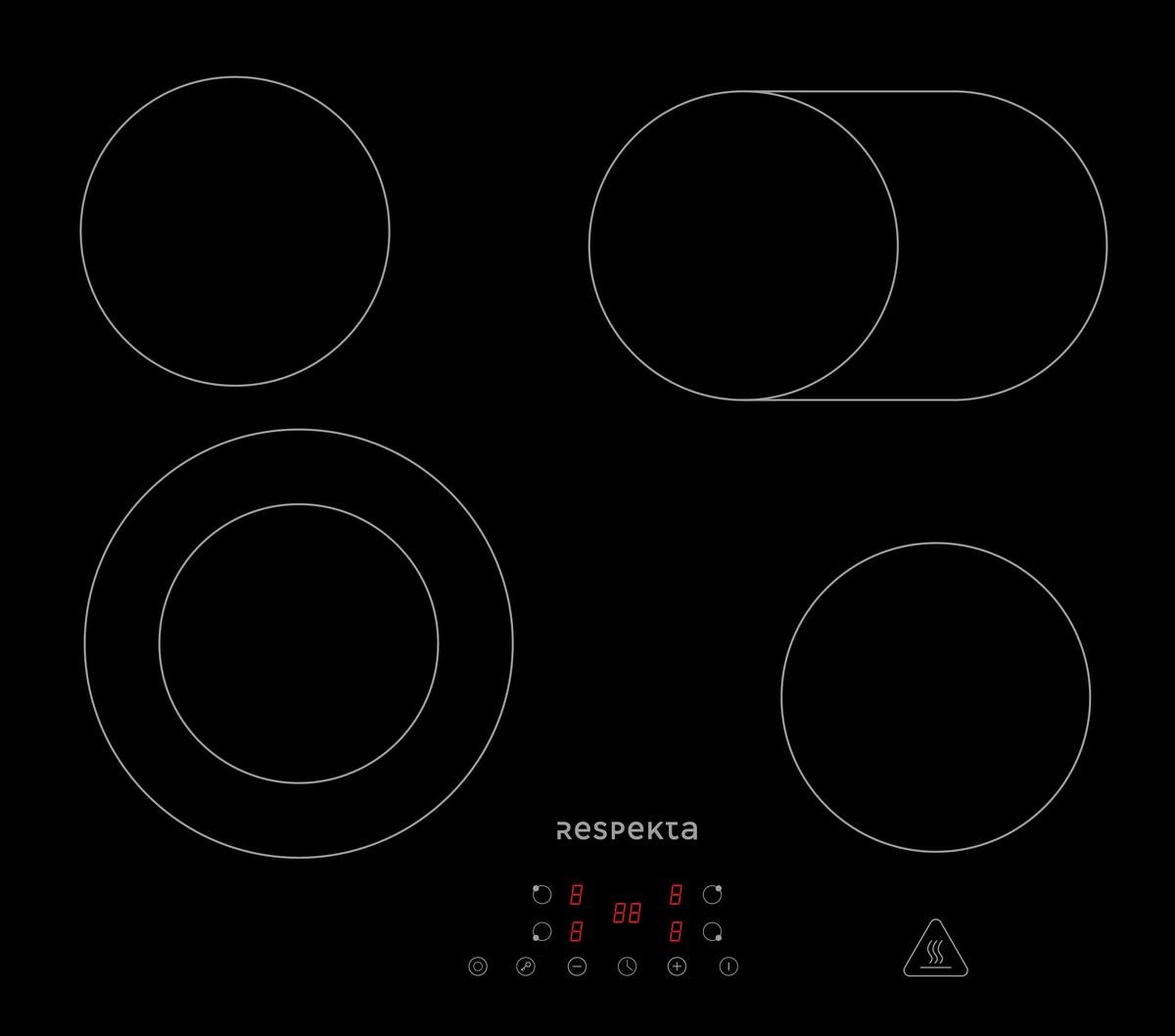 Set S Štedilnikom Aset121m5500 - črna, Basics, kovina/steklo (59,5/64,5/52,1cm) - Respekta