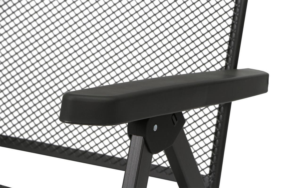 Gartenklappstuhl-Set Elda 4-tlg. Anthrazit - Anthrazit, Basics, Metall (65/103/60cm) - Siena Garden