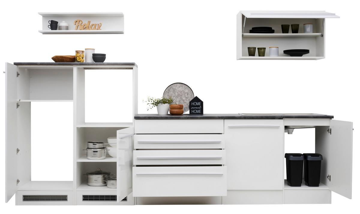 Moderen Kuhinjski Blok Brez Aparatov Welcome Jazz, Bela - bela/visoki sijaj, Konvencionalno, leseni material (320cm) - Modern Living