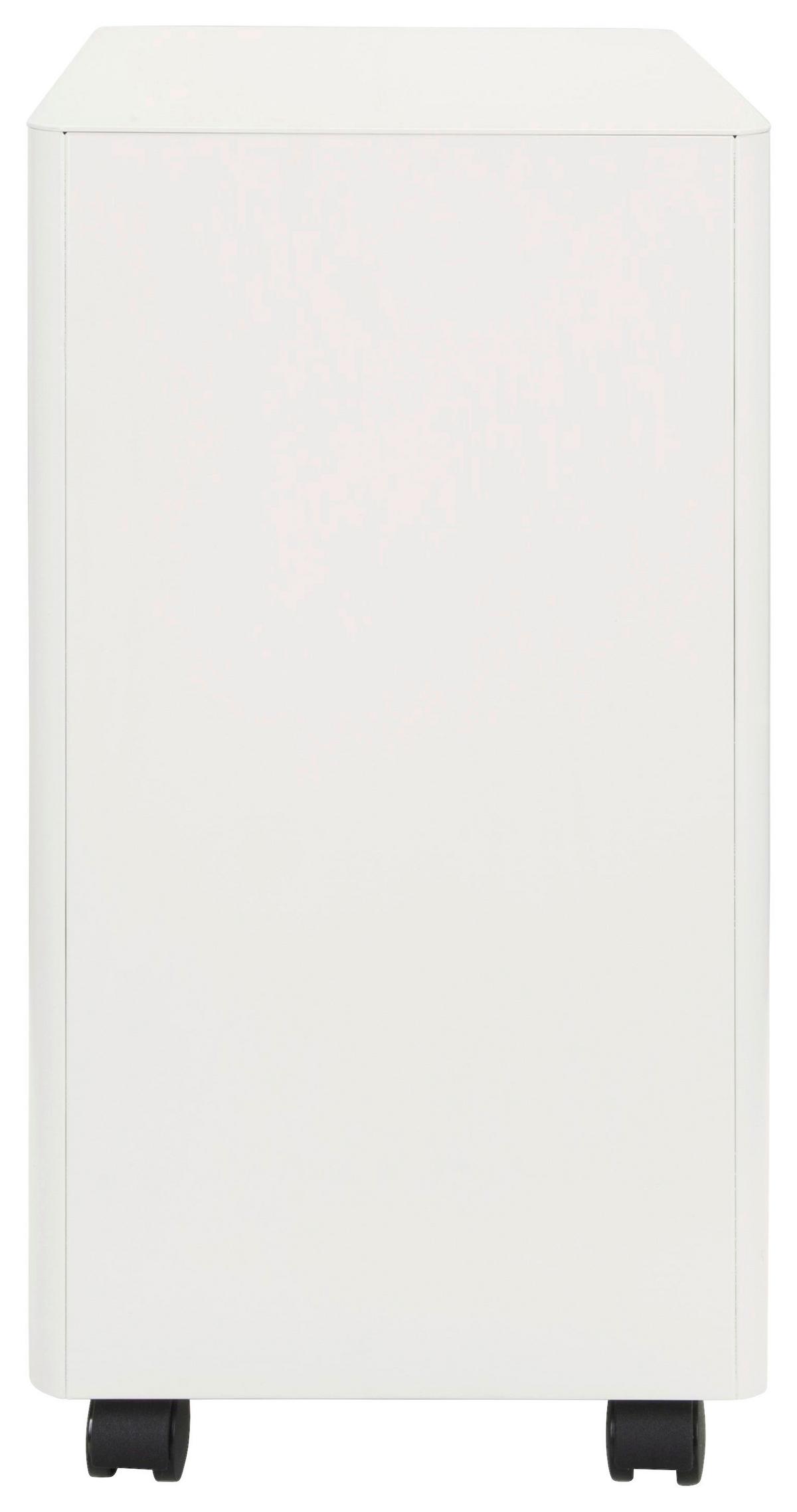 Predalnik Na Kolescih Color I, Bela, Siva - siva/bela, Moderno, kovina/umetna masa (30/59/50cm) - MID.YOU